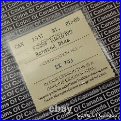 1951 Canada $1 Silver Dollar Coin PCGS PL 66 ICCS Cross Graded #coinsofcanada