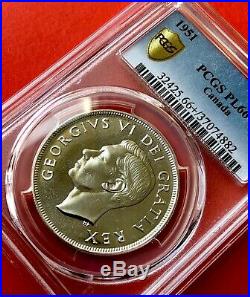1951 Canada Silver 1 Dollar Proof Like Coin PCGS PL 66+ Gem