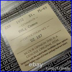 1952 Canada $1 Silver Dollar Coin ICCS PL 65 NWL RARE CAMEO #coinsofcanada