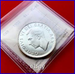 1952 NWL Canada 1 Dollar Silver Coin One Dollar ICCS PL-65 Old Holder
