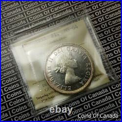 1953 Canada $1 Silver Dollar Coin ICCS MS 64 SF Cameo Nice! #coinsofcanada