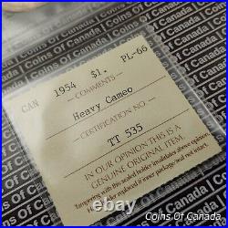 1954 Canada $1 Silver Dollar Coin ICCS PL-66 Heavy Cameo #coinsofcanada