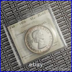 1954 Canada Silver Dollar Coin ICCS PL 67 Cameo Victoria North #coinsofcanada