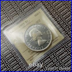 1955 Canada $1 Silver Dollar Coin ICCS MS 63 SWL Rev-002 RARE! #coinsofcanada