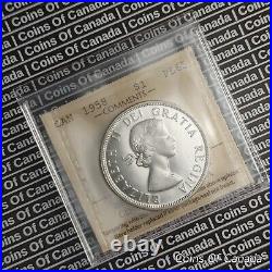 1958 Canada $1 Silver Dollar Coin ICCS PL 65 Heavy Cameo #coinsofcanada