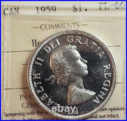 1959 CANADA $1 QEII Silver One Dollar Coin ICCS Graded PL66 HEAVY CAMEO