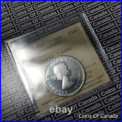 1959 Canada Silver 50 Cents Coin ICCS PL 67 Heavy Cameo Top Pop #coinsofcanada