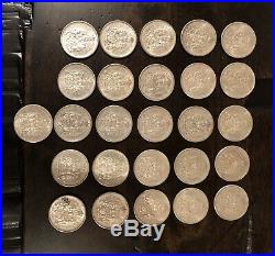 1959 Canada Silver 50 cents Half Dollar Lot Of 26 Coins