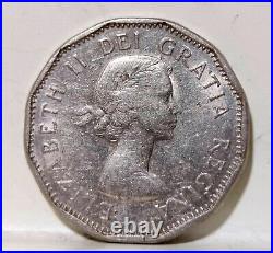 1960 CANADA Queen Elizabeth II BEAVER 5C Coin Size 20 MM