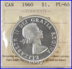 1960 Canada Silver One Dollar Coin ICCS PL-66 HEAVY CAMEO HC JCBOMA