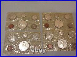 1962 &1963 Canadian Lot of 7 Proof-Like Silver Dollar Coin Set with Org. Envelope