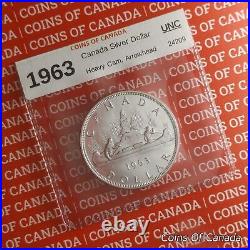 1963 Canada Silver Dollar Arrowhead Heavy Cameo UNCIRCULATED Coin #coinsofcanada