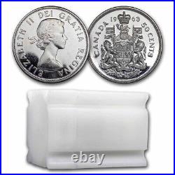 1963 Canada Silver Half Dollar 20-Coin Roll BU SKU#251461