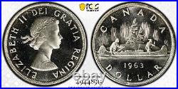 1963 PL-67CAM $1 Canada Silver Dollar Coin PCGS