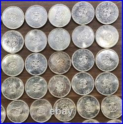 1964 (5) BU Rolls 80% Silver Canada Silver Dollar 100 Coins In Lot