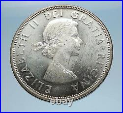 1964 CANADA Quebec Charlottetown Commemorative BIG SILVER Dollar Coin i65582