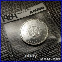 1964 Canada $1 Silver Dollar Missing / No Dot UNCIRCULATED Coin #coinsofcanada