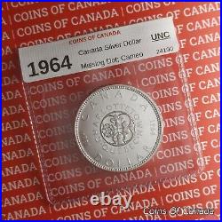 1964 Canada Silver Dollar Coin Missing Dot Cameo Uncirculated #coinsofcanada