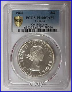 1964 Canda Silver $1 Confederation PCGS PL 66 CAM 139653D