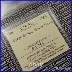 1966 Canada $1 Silver Dollar Coin ICCS PL-66 Heavy Cameo #coinsofcanada