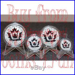 1967-2017 Canada Maple Leaf Tribut Pure Silver Fractional 4-Coin Set