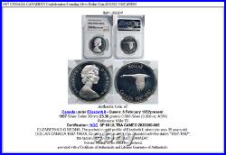 1967 CANADA CANADIAN Confederation Founding Silver Dollar Coin GOOSE NGC i85804