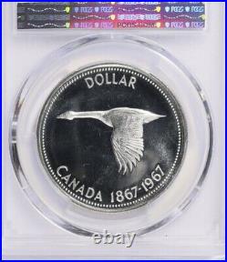 1967 PL-67'Cameo' $1 Canada Silver Dollar Coin PCGS