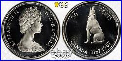 1967 PL 67 DCAM 50 Cents Canada Silver Coin PCGS Low Pop 8 / 3