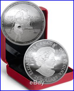 1969-2019 Apollo 11 Moon Landing 50th Anniversary $25 Silver Proof Coin Canada
