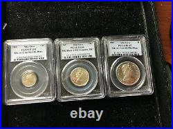 1969 Canadian, MINT ERROR Silver Coin Set. ¢10, ¢25 & $1 Struck on Silver