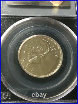 1969 Canadian, MINT ERROR Silver Coin Set. ¢10, ¢25 & $1 Struck on Silver