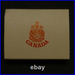 1971 $1 Canada Silver Dollar Coin British Columbia Rainbow Toning Toned With Box
