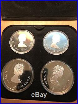 1973 Canada Olympic Games Montreal 4 Coin Silver Proof Set Series I Free Ship