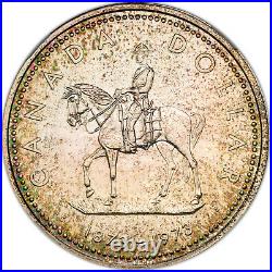 1973 Canada Rcmp Centennial Silver 1 Dollar Sp 66 Ngc Toned Coin