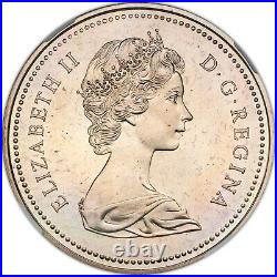 1973 Canada Rcmp Centennial Silver 1 Dollar Sp 66 Ngc Toned Coin