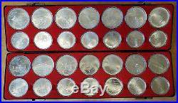 1976 CANADA XXII Olympic 28 Sterling Silver Coin Set with Safe Deposit Box Case