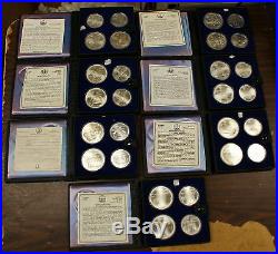 1976 Canada $5 & $10 Olympic BU Silver 28 Coins Set (B)