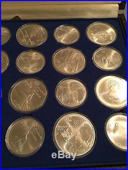 1976 Canada $5 & $10 Olympic Coin Set Collection, BU Sterling Silver 28 pieces