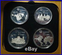 1976 Canada Montreal Olympics Proof Silver 4-Coin Set Geographic Series I