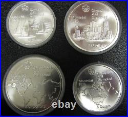 1976 Canadian Montreal Olympic Games 28 Silver Coin Set in Original Display Box
