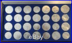 1976 Canadian Montreal Olympics 28-Coin Set BU Silver NEW Sealed Original Box