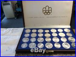 1976 Canadian Olympic Silver Coin Set Montreal 28 Silver Pieces withCase