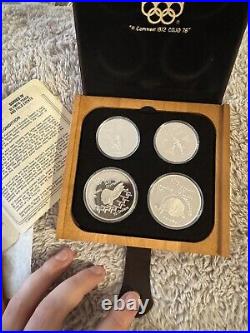 1976 Olympic coin silver proof 28pc set Canada $5 & $10 dollar with certifcates
