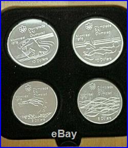 1976 Silver Canadian Olympics 4 Coin Proof Set Series 5 Water Sports #721G