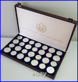 1976 Sterling Silver Coins Set Canada Olympics $5 $10 28 Coins in Box