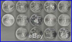 1976canada Olympics28-coin-bu Unc Silver Setcompleteover 30 Ounces Silver