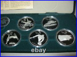 1988 Calgary Canada Winter Sport Olympics Ten Coin Sterling Silver Proof Set