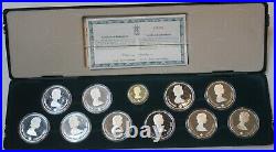 1988 Calgary Winter Olympics Canada Coin Set (11 Coin) Sterling Silver $100 Gold