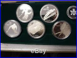 1988 RCM Calgary Olympic Winter Games Sterling Silver 10 Coin Set with COA & OGP
