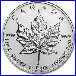 1995 Coin, Canada Coin, 5 Dollars Coin, Silver Maple Leaf Coin, Bullion